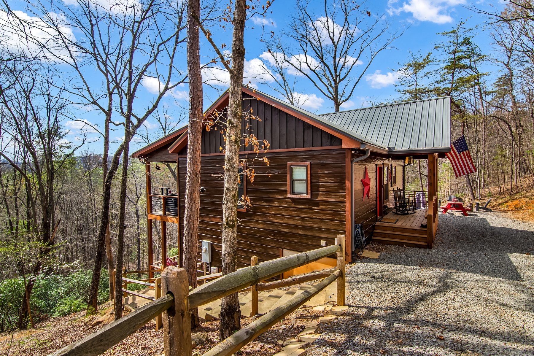 Cabin exterior, daylight